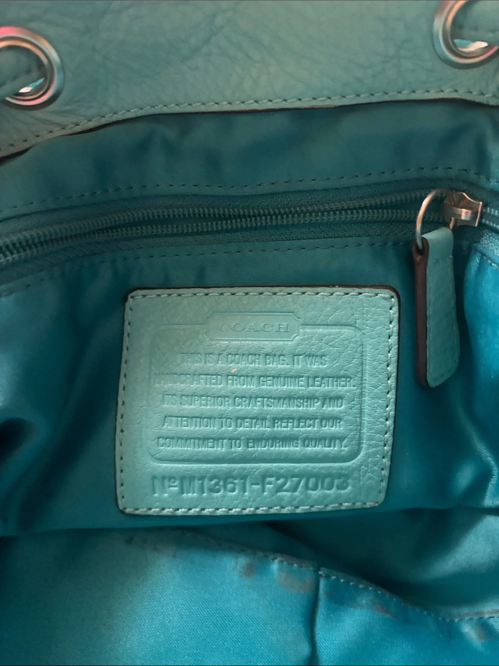 Coach leather purse